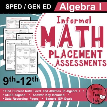 Preview of Informal Math Assessments - Algebra 1