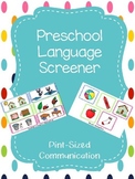 Informal Preschool/Kindergarten Language Screener for Spee