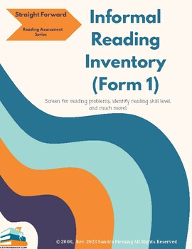 Informal Reading Inventory By Sandy Fleming Teachers Pay Teachers