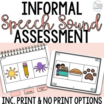 Preview of Informal Speech Sound Assessment for SLPs - Articulation Screener
