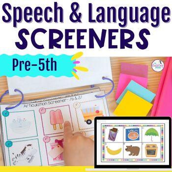 Preview of Informal Speech Therapy Language and Articulation Screener For Elementary BUNDLE
