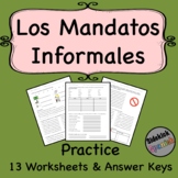 Informal tú Commands in Spanish Practice Worksheets