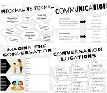 Preview of Informal vs. Formal Conversations