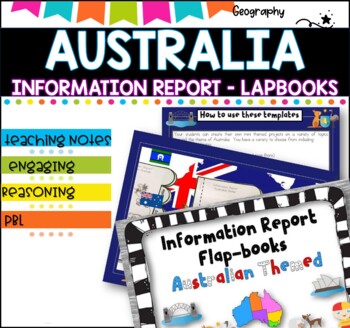 Preview of Australia Lapbooks I Information Report- I States-animals-landmarks-currency I