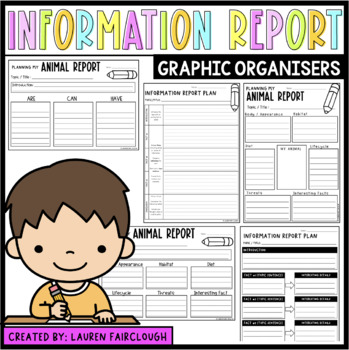 Preview of Information Report Graphic Organisers
