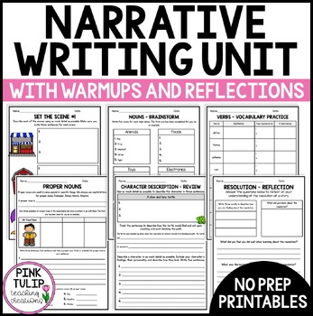 Preview of Narrative Writing Unit - Worksheet Pack