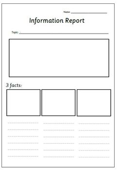 informational text book report template