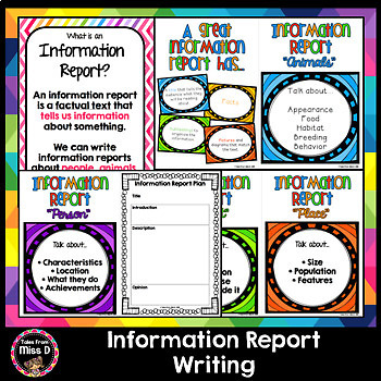 Preview of Information Report Writing