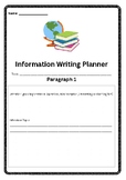 Information Report Writing Planner