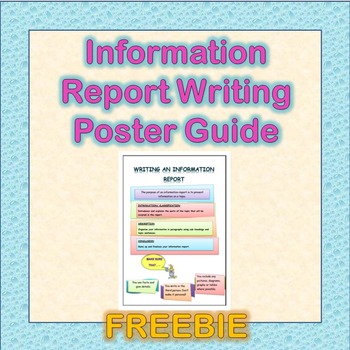 Preview of Information Report Poster FREE