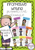 Information Reports Grammatical Elements - Posters & Word Wall