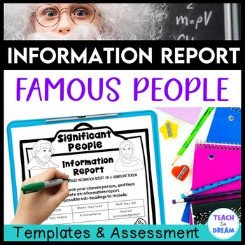 Preview of Famous People Research Project | Significant People Information Report
