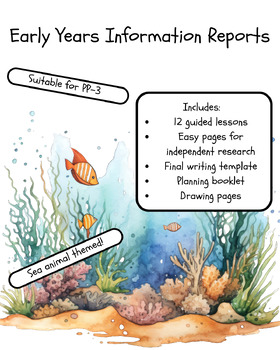 Preview of Information Reports for Early Years- Sea Animal Themed