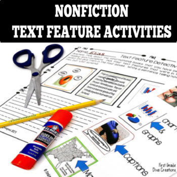 Nonfiction Text Feature Activities by First Grade Diva Creations