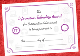 Information Technology Award Certificate