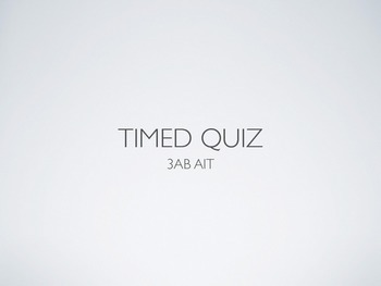 Preview of Information Technology Timed Quiz