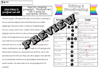 Preview of Information Text Editing Task (Solar System)