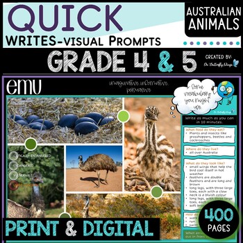 Preview of Information Writing Prompts  Australian Animals