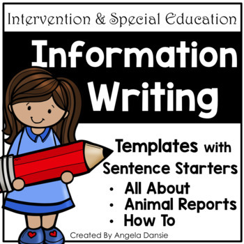 Preview of Informational Writing Templates - Sentence Starters, Checklists & Paper (How To)