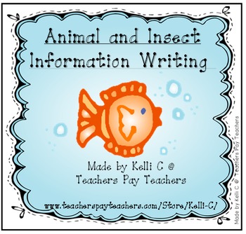 Preview of Information Writing Worksheets about Animals and Insects