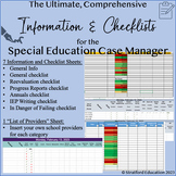 Information and Checklists for the Special Education Teacher