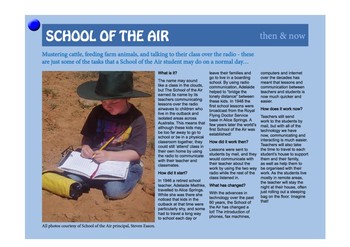 Preview of Information story - Remote school students in the Australian outback