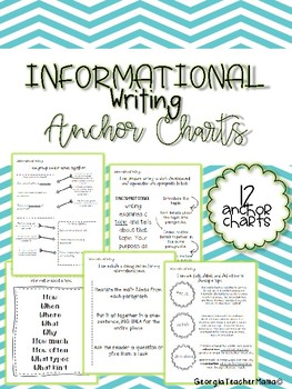 Informational Anchor Charts for Third Grade Writing by GeorgiaTeacherMama