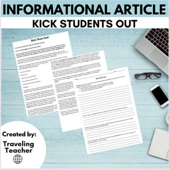 Preview of Informational Article: Kick Them Out: Reading Passages + Comprehension Questions