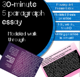 30 minute informational essay Modeled --2 essay practice B