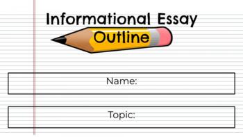 Preview of Informational Essay Graphic Organizer (Interactive!)