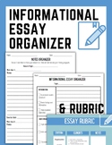 Informational Essay & Notes Graphic Organizers | Rubric Included