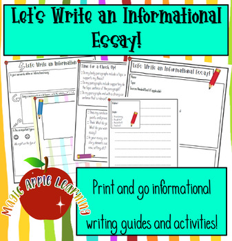 Preview of Informational Essay Organizers and Writing Activities