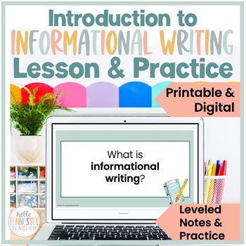 Preview of Informational Essay Writing Introduction Lesson 6th-8th Grade