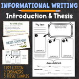 Informational Essay Writing: Introduction Paragraph + Thes