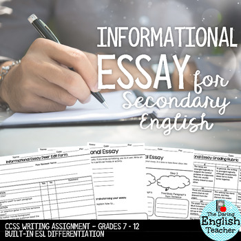 Preview of Informational Essay - common core - secondary English