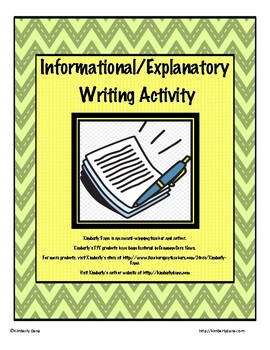 Preview of Informational / Explanatory Writing Activity - Distance Learning