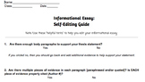 Informational & Expository Writing Revising Guide Handout 