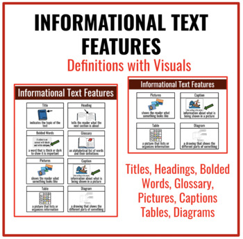 Preview of Informational Non-Fiction Text Features with Visuals