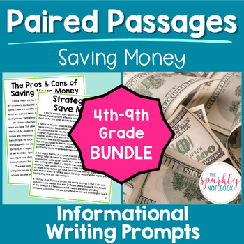 Preview of Informational Paired Text Passages DIFFERENTIATED BUNDLE: Saving Money