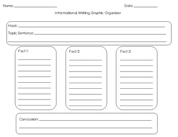 Preview of Informational Paragraph Organizer