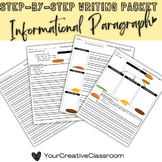 Informational Paragraph Writing Step-By-Step Packet