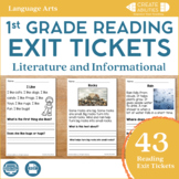 Reading Exit Tickets 1st Grade | Reading Passages