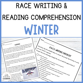 Preview of Informational Reading Comprehension and RACE Worksheets - Winter