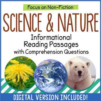 Preview of Reading Comprehension Passages - Science and Nature - Distance Learning