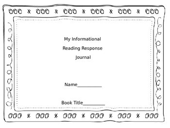 Preview of Informational Reading Response Journal