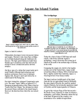 Preview of Informational Reading Text - Ancient Japan (No Prep/Sub Plans)