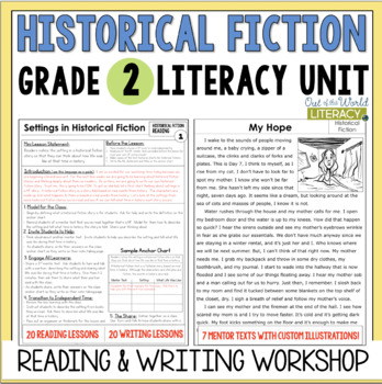 Preview of Historical Fiction Reading & Writing Workshop Lessons & Mentor Texts - 2nd Grade