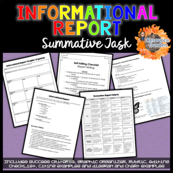 Preview of Informational Report Summative Task