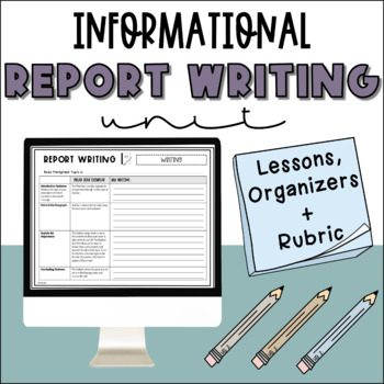Preview of Informational Report Writing Unit - Middle School Essay Writing