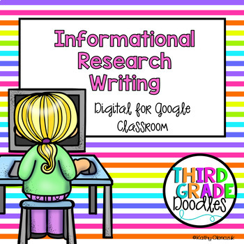 Preview of Informational Research Writing - Digital for Google Classrom